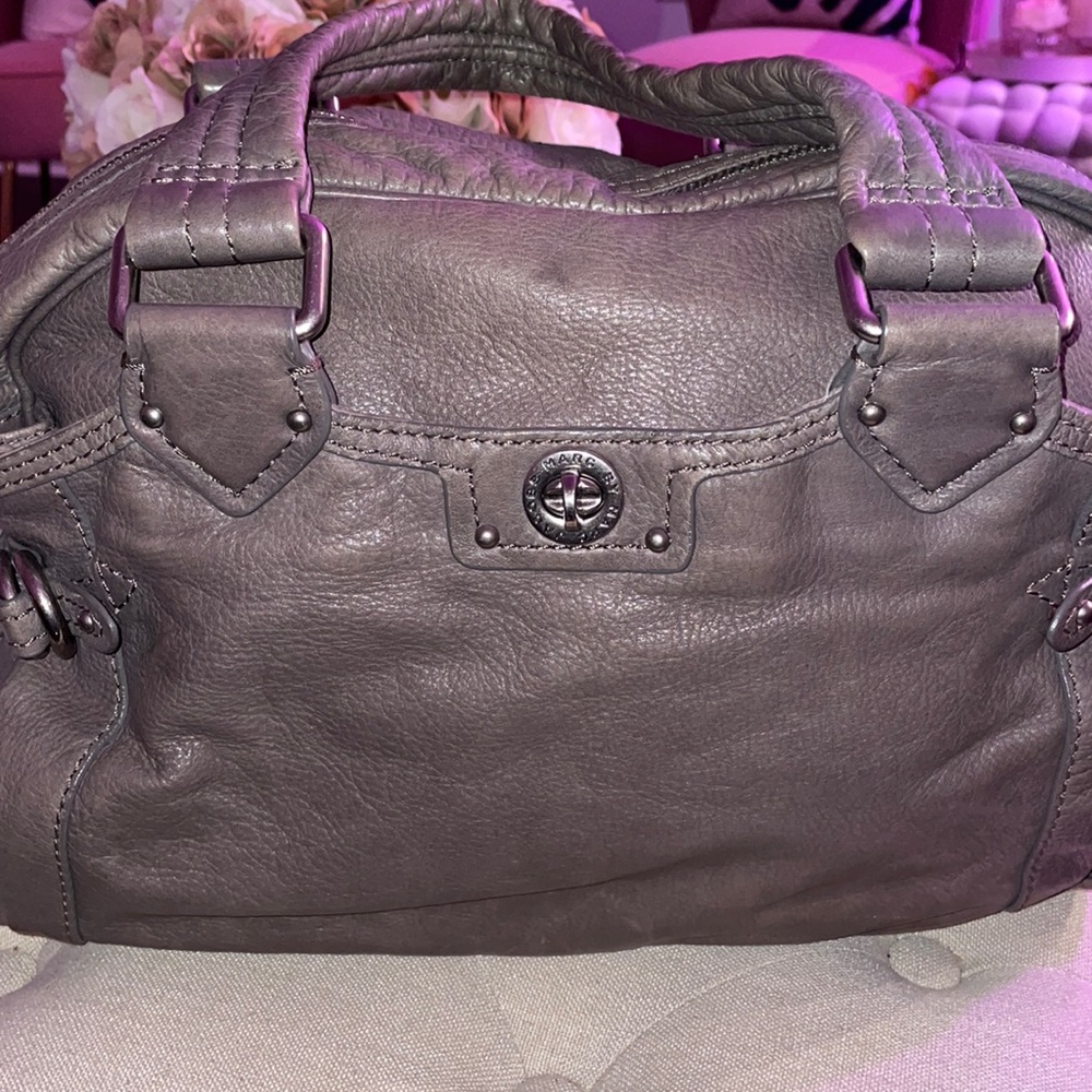 Marc jacobs gray leather bag